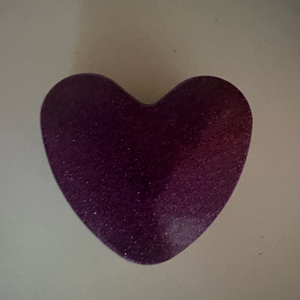 Purple resin heart shape jewelry box